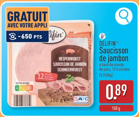 Offre: Saucisson de jambon