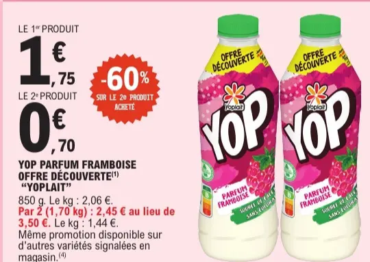 Promotie: Yop parfum framboise