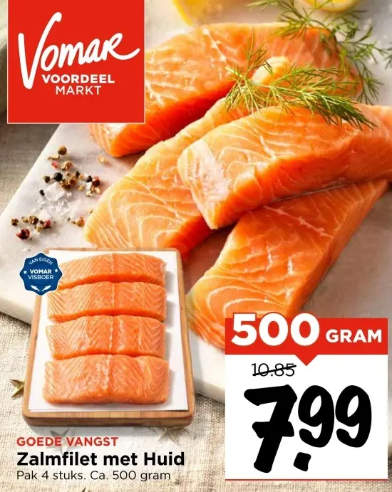 Aanbieding: Zalmfilet met Huid