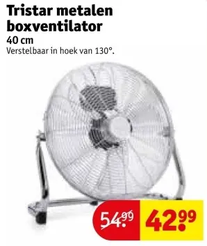 Aanbieding: Metalen boxventilator