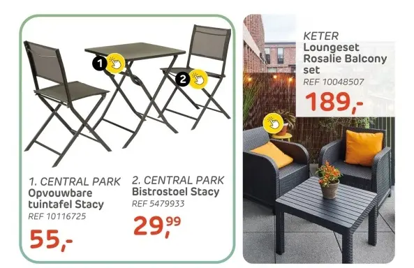 Promotie: Opvouwbare tuintafel Stacy