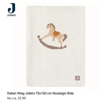 Aanbieding: Deken Wieg Jollein 75x100 Nostalgic Ride