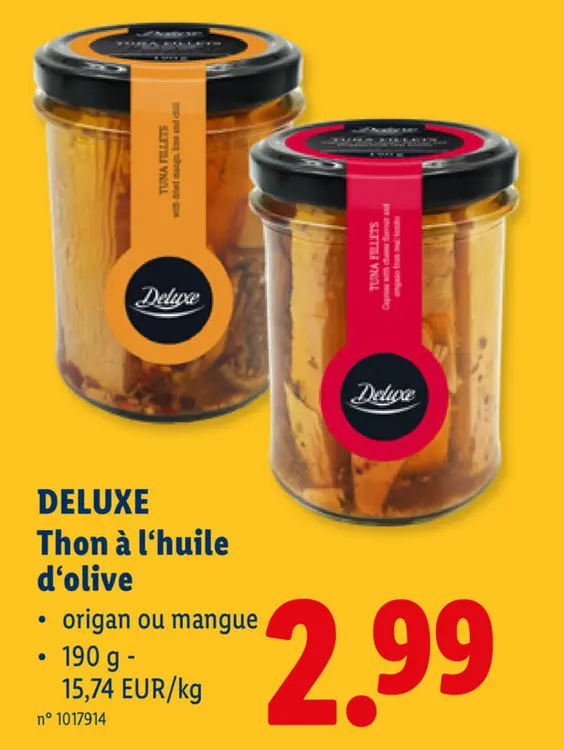 Offre: Thon à l'huile d'olive