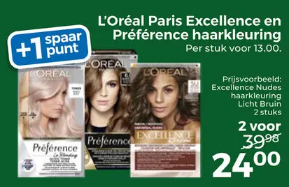 Aanbieding: Excellence en Préférence haarkleuring