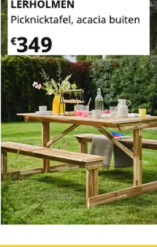 Aanbieding: LERHOLMEN Picknicktafel