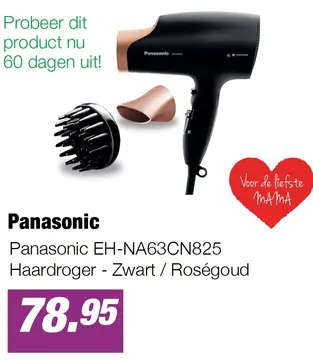 Aanbieding: Panasonic EH-NA63CN825 Haardroger - Zwart / Roségoud