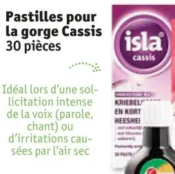 Offre: Pastilles pour la gorge Cassis