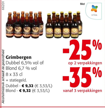 Aanbieding: Grimbergen Dubbel / Blond