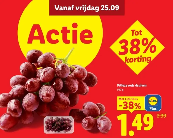 Aanbieding: Pitloze rode druiven