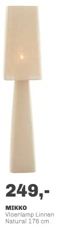 Aanbieding: Vloerlamp Linnen