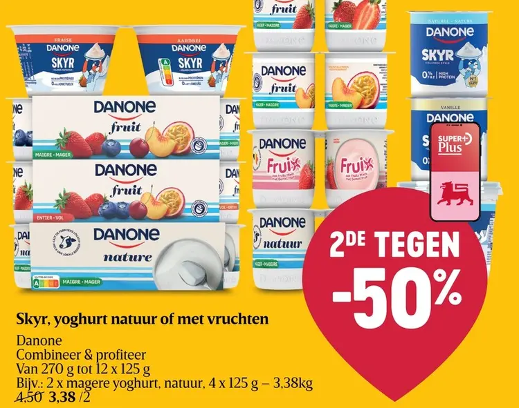Promotie: Skyr, yoghurt natuur of met vruchten