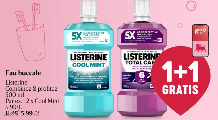 Offre: Eau buccale Listerine