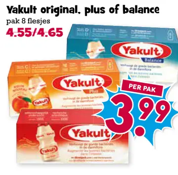 Aanbieding: Yakult original, plus of balance