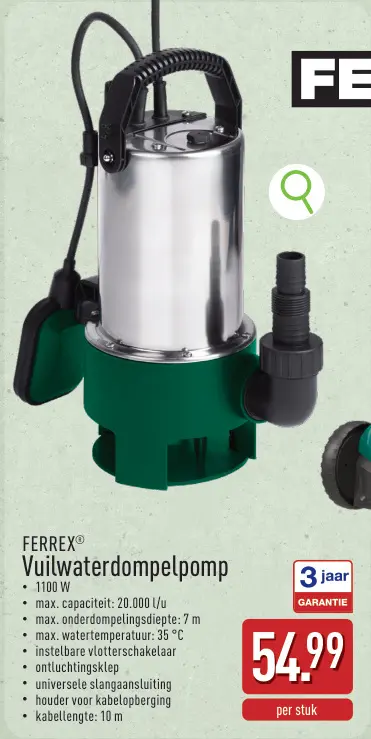 Promotie: Vuilwaterdompelpomp