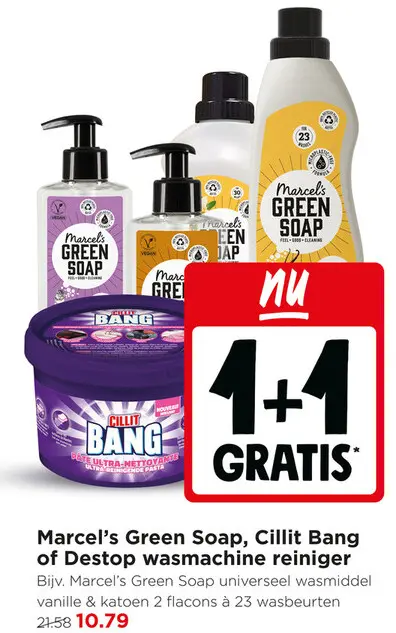 Aanbieding: Marcel's Green Soap, Cillit Bang of Destop wasmachine reiniger