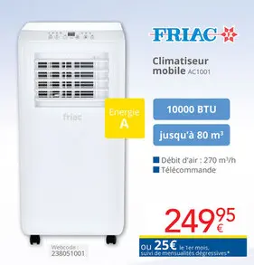 Offre: Climatiseur mobile AC1001