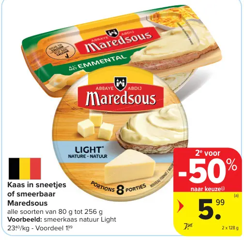 Promotie: Kaas in sneetjes of smeerbaar