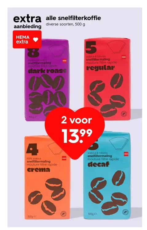 Promotie: snelfilterkoffie