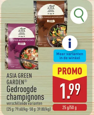 Promotie: Gedroogde champignons