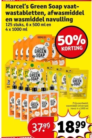 Promotie: Marcel's Green Soap vaatwastabletten, afwasmiddel en wasmiddel navulling