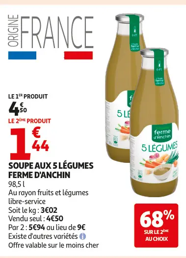 Offre: Soupe aux 5 légumes