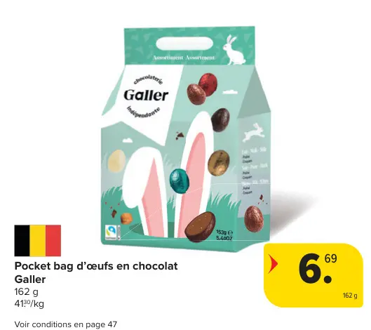 Offre: Pocket bag d'œufs en chocolat