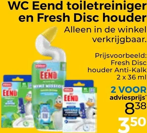 Aanbieding: Toiletreiniger en Fresh Disc houder