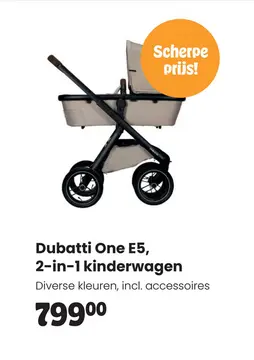 Aanbieding: Dubatti One E5 Kinderwagen - 2-in-1 - Mix & Match