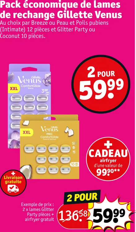 Offre: Pack économique de lames de rechange Gillette Venus