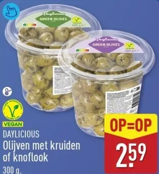Aanbieding: Olijven met kruiden of knoflook