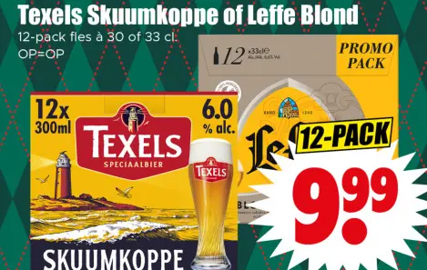 Aanbieding: Texels Skuumkoppe or Leffe Blond