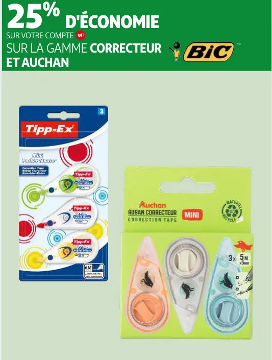 Offre: Ruban correcteur mini