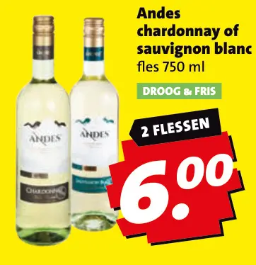 Aanbieding: chardonnay of sauvignon blanc