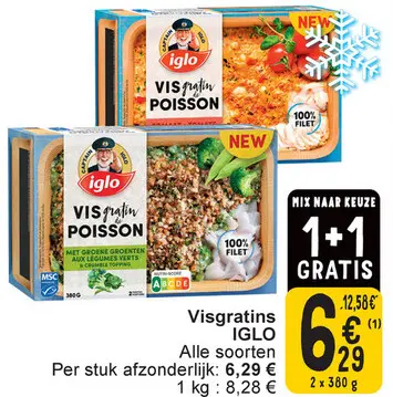 Aanbieding: Visgratins