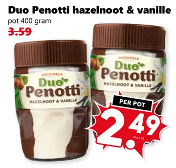 Aanbieding: Duo Penotti hazelnoot & vanille
