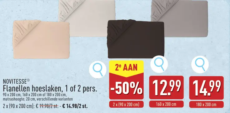 Promotie: Flanellen hoeslaken