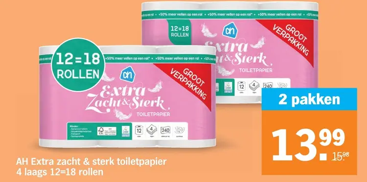 Aanbieding: Extra zacht & sterk toiletpapier