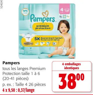 Offre: Pampers Premium Protection