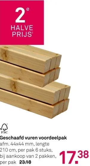 Aanbieding: Geschaafd vuren voordeelpak