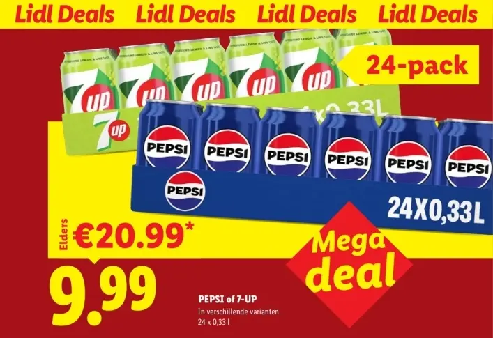 Aanbieding: PEPSI of 7-UP