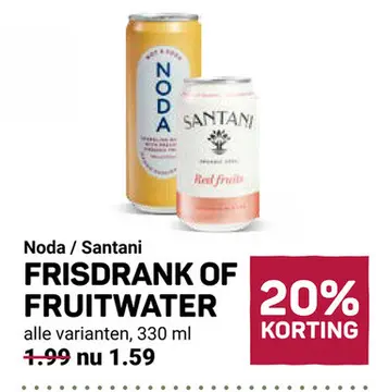 Aanbieding: Frisdrank of fruitwater