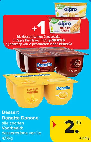 Aanbieding: Dessert Danette Danone