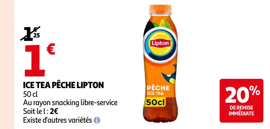 Promotie: Ice tea pêche