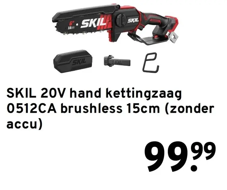 Aanbieding: 20V hand kettingzaag 0512CA brushless 15cm (zonder accu)
