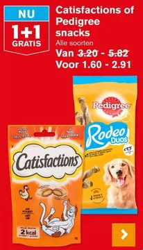 Aanbieding: Catisfactions of Pedigree snacks