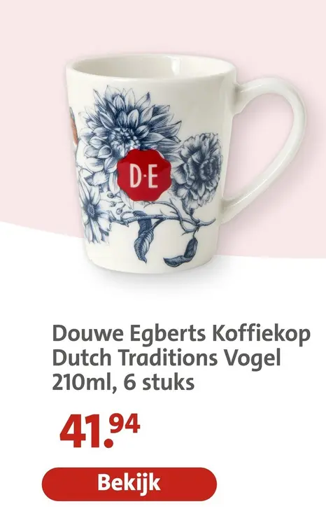 Aanbieding: Koffiekop Dutch Traditions Vogel