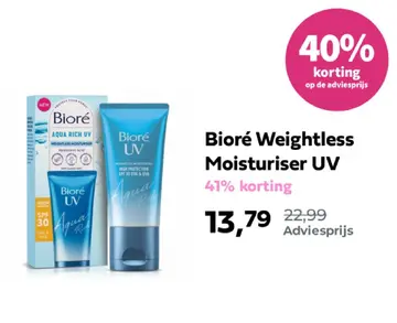 Aanbieding: Bioré Weightless Moisturiser UV