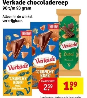 Aanbieding: chocoladereep
