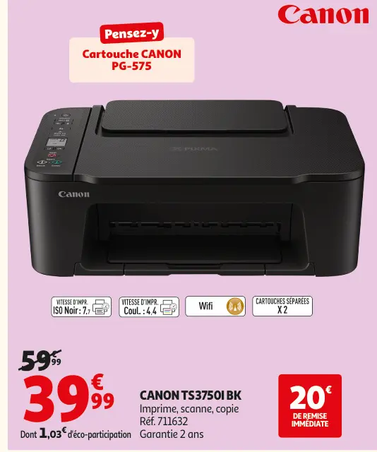 Offre: Canon ts3750i bk