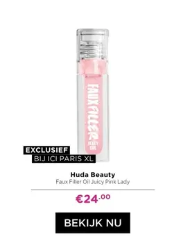 Aanbieding: Huda Beauty Faux Filler Oil Juicy Pink Lady